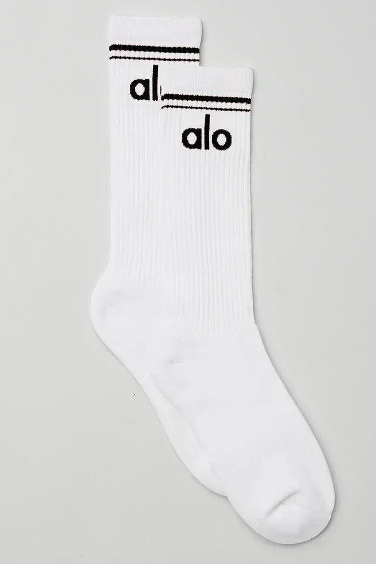 Unisex retro sokken wit