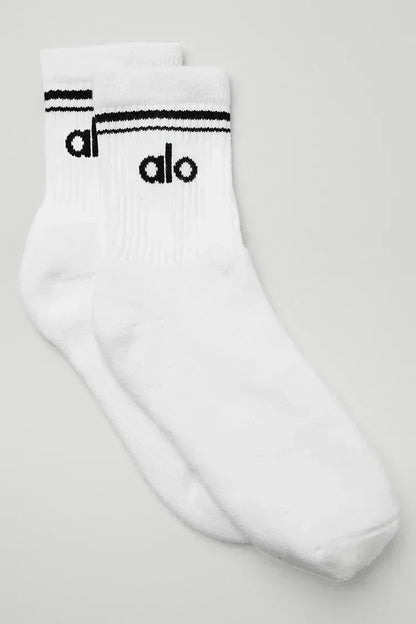 Unisex halfhoge sokken in retrostijl - wit