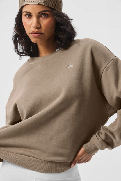 Accolade trui met ronde hals, beige