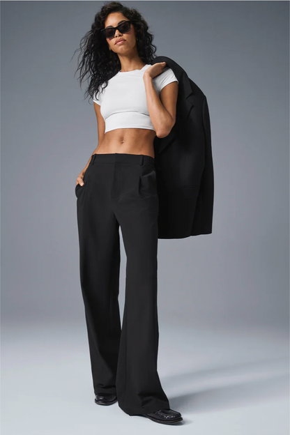 Broek met hoge taille (lang)