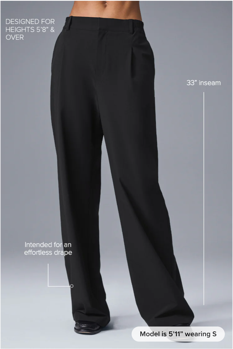 Broek met hoge taille (lang)