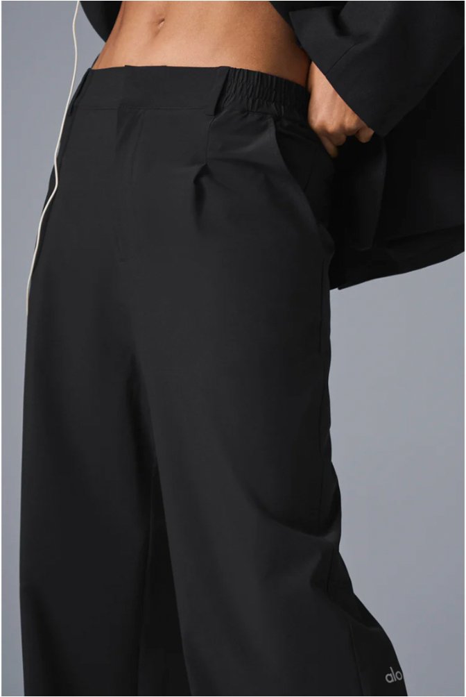 Broek met hoge taille (lang)