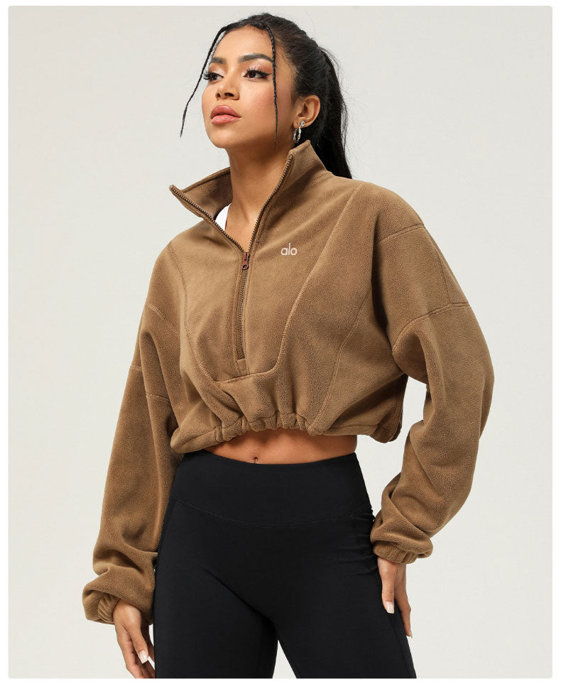 KORTE FLEECE MET KWARTRITS