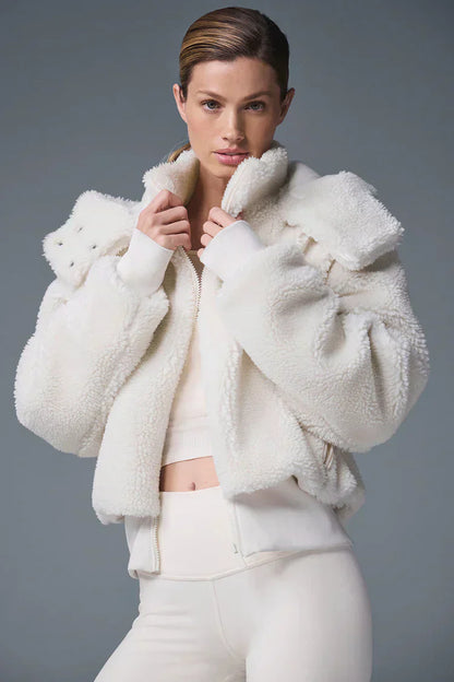 Foxy Sherpa-jas - Wit