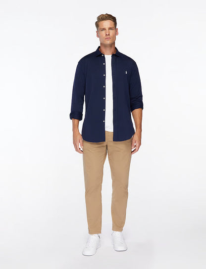 Polo met gebreide kraag – Casual overhemd