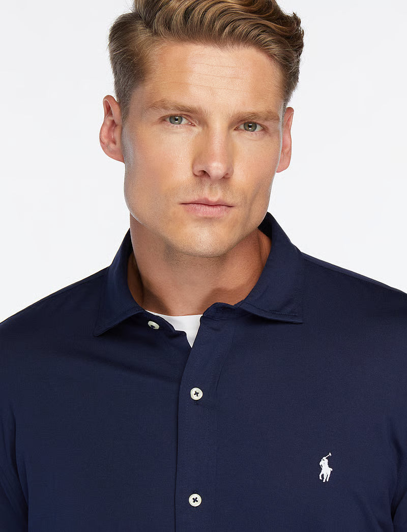 Polo met gebreide kraag – Casual overhemd