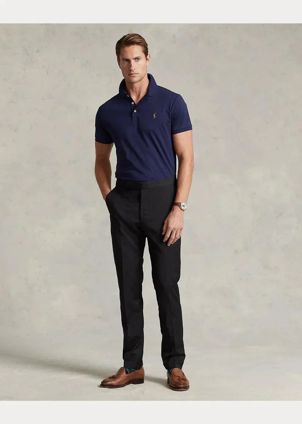 Polo Zacht Katoen Navy