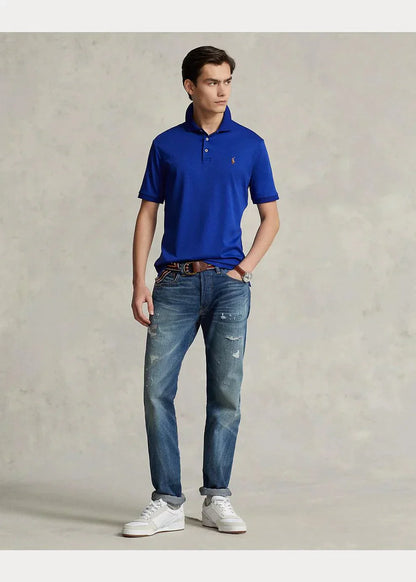 Polo Zacht Katoen Blauw