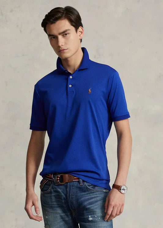 Polo Zacht Katoen Blauw